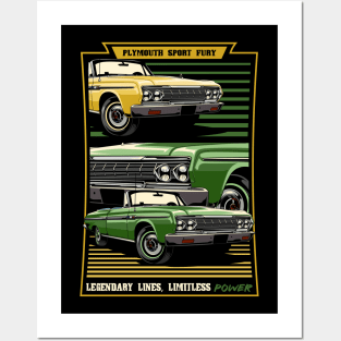 1964 Plymouth Sport Fury Muscle Car Posters and Art